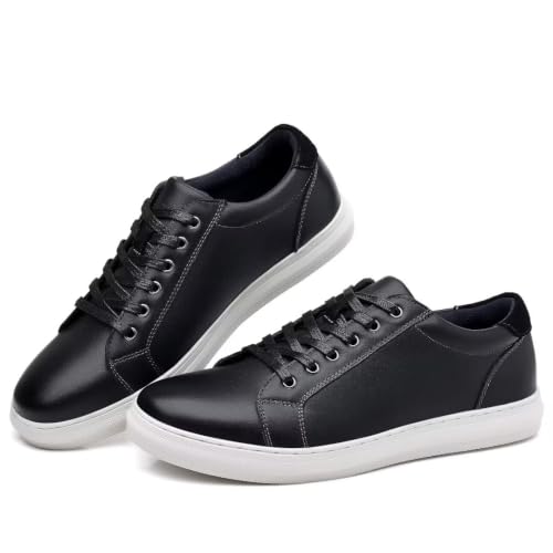 Image of Arkbird Casual Sneakers, Breathable Lace-Up Leather Walking Shoes Comfortable Fashion Sneakers for Men Daily Work