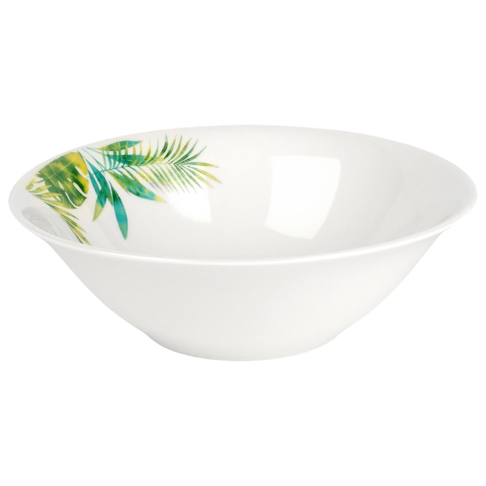 Vilde Zastawa stołowa 16-częściowy, biała porcelana z motywem roślinnym, dla 4 osób