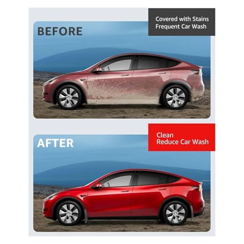 Guardabarros para Tesla Model Y 2025 protegen tu coche de arena y nieve 4