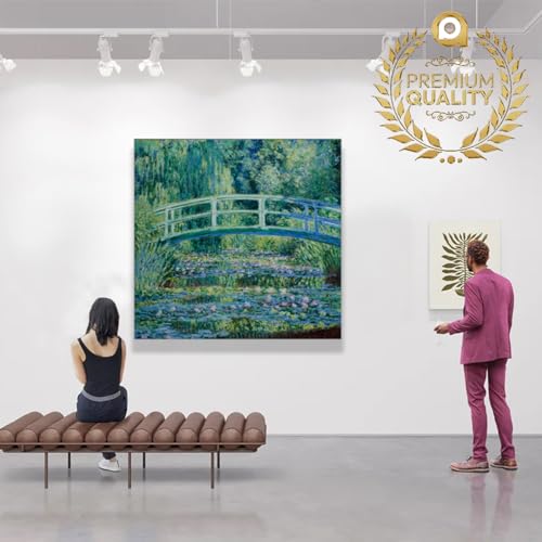Tableau Monet Nénuphars pour salon zen impression sur toile 60 cm