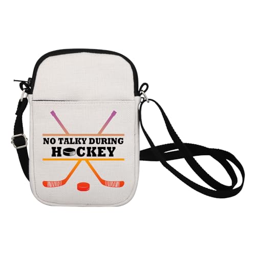 Hockey Crossbody Bag Hockey Gifts Hockey Team Gifts Ice Hockey Player Gifts No Talkie During Hockey Cell Phone Purse Handbag