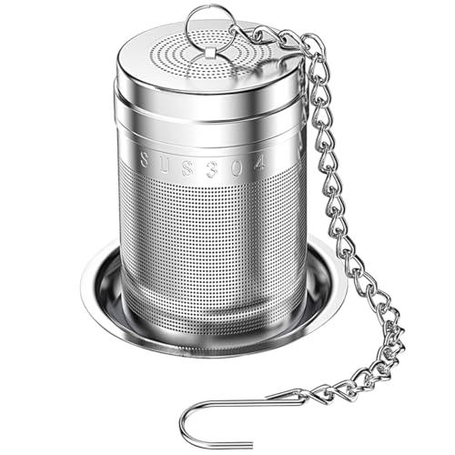 Lyxa SR 18/8 Stainless Steel Tea Infuser, Extra Fine Mesh Tea Infusers for Loose Tea, Tea Strainer Steeper Filter for Brew Tea, Spices & Seasonings (1)
