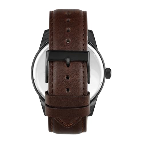 Image of GUESS Round 47mm Gunmetal Dial Analog Men Watch - U1408G3M