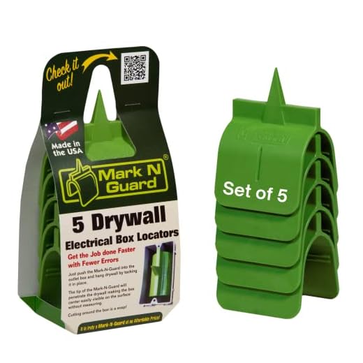 Mark N Guard by Buddy Tools LLC - Outlet Marker for Drywall Installation - Easy Drywall Marking Tool for Electrical Outlets, Electric Wire Protection Made with Strong ABS Plastic - No Measuring Needed