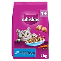 WHISKAS Trockenfutter für ausgewachsene Katzen 7kg mit Thunfisch