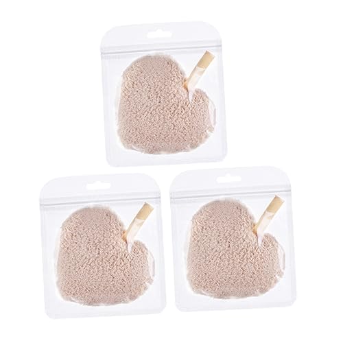 IWOWHERO Makeup Powder Puff Face Cleaning Pad Soft Reusable Cotton Pads Heart Shape for Efficient Makeup Removal