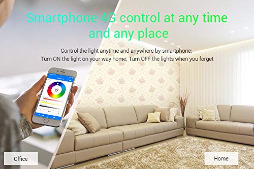 BTF-LIGHTING 5in1 WB5 2.4GHz WiFi LED Controller Compatible with Alexa Google Home Smart Life Tuya Smart APP Control for Monochrome RGB RGBW WW+CW RGBCCT LED Strip Work with B1 B2 B3 B4 etc Remote