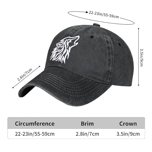 Image of Embroidered Baseball Cap for Women Men Vintage Adjustable Washed Distressed Denim Baseball Hat