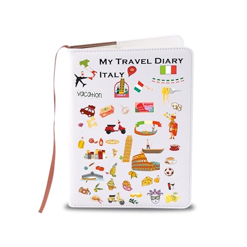 LQRI Italy Travel Leather Notebook Italy Traveler Tourist Merchandise Italy Travel Vacation Gift...