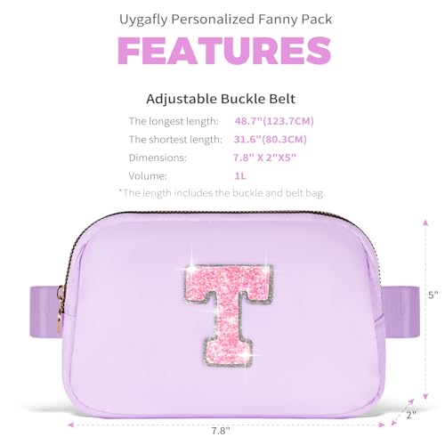 Image of Uygafly Gift for Teen Girls Kids Daughter Her - Birthday Gifts for 3 4 5 6 7 8 9 10 11 12 13 Year Old Girls,Fanny Pack Crossbody Bag Purse Belt Bag Cute Trendy Stuff | Lavender,T