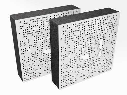 Panneaux acoustiques AbFuser 50x50 cm | Absorption et diffusion Blanc
