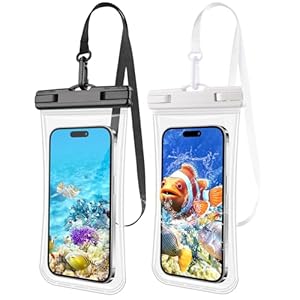 2 PCs Waterproof Phone Pouch, Clear Waterproof Phone Case for iPhone 15 Pro Max 14 13 12 11 Plus Samsung Up to 6.9”, 3D IPX8 Water Proof Cellphone Dry Bag for Snorkeling Swimming Pool Beach