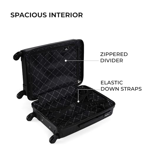 Image of Stony Brook by Nasher Miles Crescent Hard-Sided Polypropylene Cabin Luggage Black 20 Inch 55Cm Spinner Trolley Bag