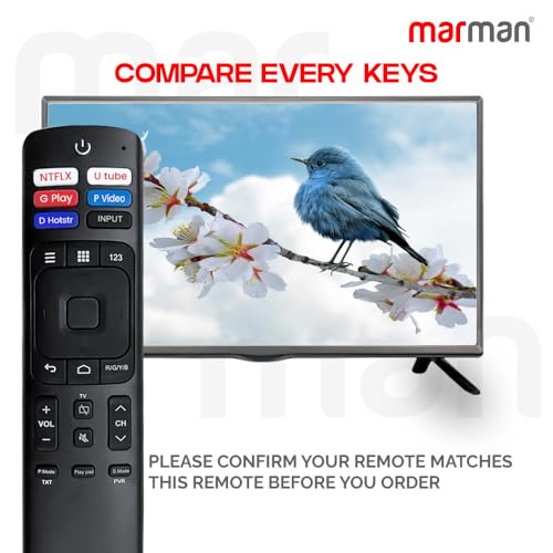 Image of marman Compatible with Hisense Tv - Remote Control for Smart TV Suitable for LCD LED 4k Full HD Original Model ERF3R69H Without Voice Function and No Google Assistant with Streaming App's