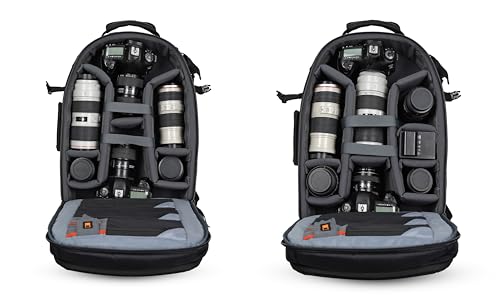 Image of STRAPON WHITE MAGIC DSLR Backpack Camera Bag with Rain Cover DSLR Camera with Lens 24-105 Lenses - 3 Nos 70-200 Or 150-600mm And 16-35 24-70 Flash Charger Laptop 17inches and Tripod