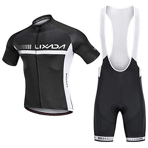 Lixada Traje Ciclismo Hombre, Ropa Ciclismo Hombre Culote Bicicleta Hombre Equipacion Ciclismo Hombre Mallot y Culot MTB Cover