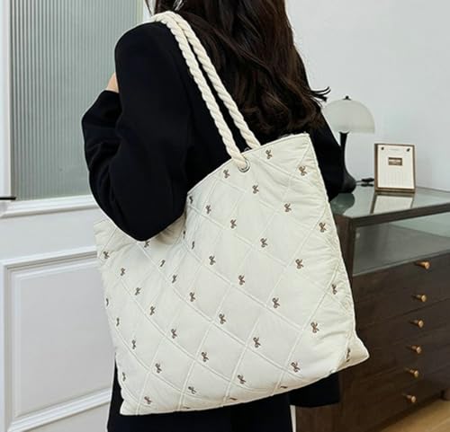 Elegant Bow Tie Tote Bag Warm Fall Winter Practical Shoulder Bags Commute Travel Light Underarm Bag for Women 20254