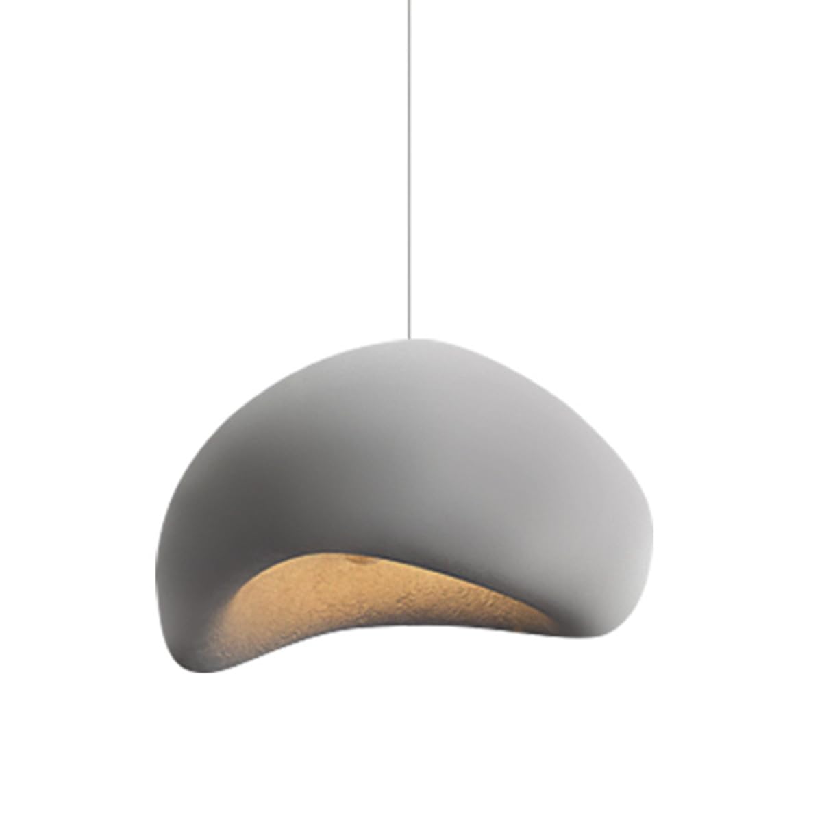 HYJAUSXB Pendant Lamps Wabi-sabi Resin Nordic Restaurant Hanging Lamp Kitchen Island Chandelier 9.5in Indoor Gray Adjustable For Hallway Bedroom Living Room