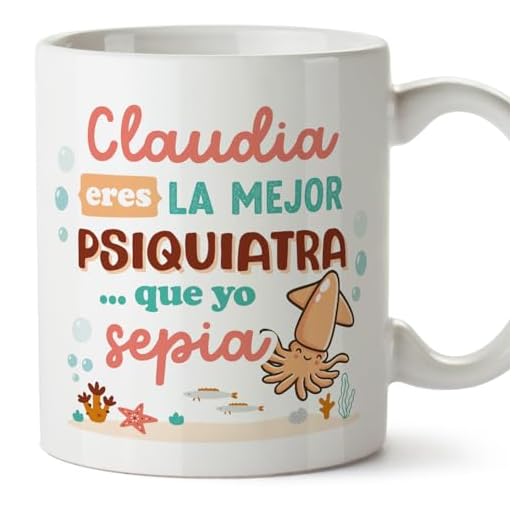 MUGFFINS Tazas Personalizadas para PSIQUIATRA mujer - En Español - Mejor que yo Sepia - 11 oz / 330 ml - Regalo Personalizable original y divertido