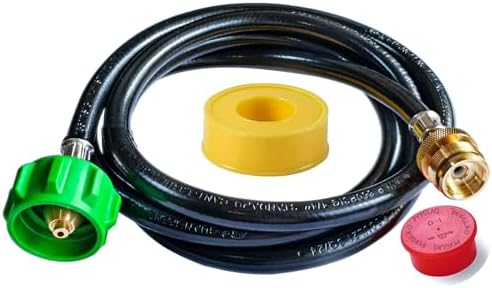 6ft Adapter Hose Weber Traveler Q Series Anywhere Grill Propane Adapter Black