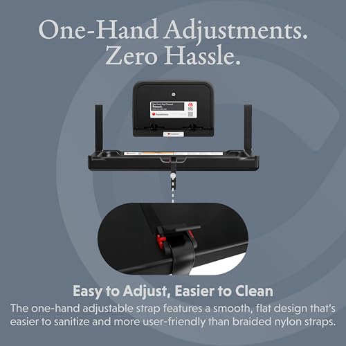 Foundations Elements Horizontal Wall Mounted Baby Diaper Changing Station & Liner Dispenser, Oversized Changing Surface, One Person Insallation, Black (300-EHLD-02)
