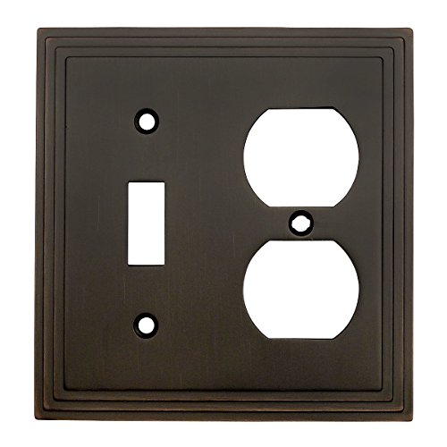 Cosmas 25068-Orb Oil Rubbed Bronze Single Toggle/Duplex Combo Electrical Outlet Wall Plate/Cover #TOP1