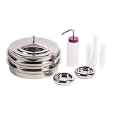 RemembranceWare: Communion Starter Kit - Silver Finish: Stainless Steel Communion Service / Communion Cup Filler / Smooth-Rim Plastic Cups