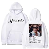 Cditoia Sudadera con Capucha para Mujer Y Hombre con Estampado del Cantante Y Rapero Q-u-evedo Prenda Promocional del Álbum Unisex Informal Y Holgada De Manga Larga-White||3X_l