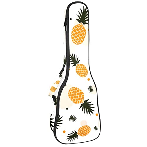 Sac à dos pour ukulélé de concert rembourré 10 mm motif ananas rétro