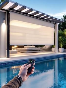 motorized screens for pergola