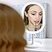 GYTF LED Lighted Makeup Mirror with 10X Magnifying Mirror,Rechargeable Tabletop Vanity Mirror with Lights, Touch Screen & Brightness Adjustable