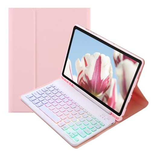 iPad Air 13�C���` M4/M3/M2�p�� �L�[�{�[�h�P�[�X ���C���{�[�o�b�N���C�g�t�� iPad Pro 12.9 ��6/5/4/3����p�� �L�[�{�[�h�t���P�[�X ������ ���� �}�O�l�b�g������ �w�� �r�W�l�X,�s���N+��