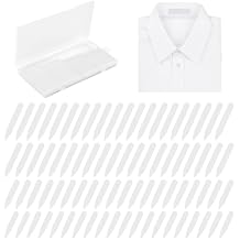 200 Pcs Collar Stays for Mens Dress Shirts, Invisible Dress Shirt Collar Inserts with Storage Case, White, 4 Sizes 2"/2.25"/2.5"/2.75" for Business Casual Wear