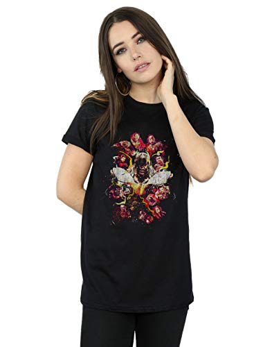 Marvel Women's Avengers Endgame Distressed Thanos Boyfriend Fit T-Shirt Black Medium