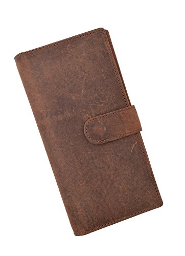 Marshal Genuine Leather Basic Checkbook Holder With Snap Closure (Vintage) #TOP5