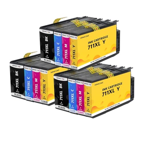 Cartouche d'encre 711XL compatible imprimante jet d'encre traceur DesignJet T120 T520 lot de 3