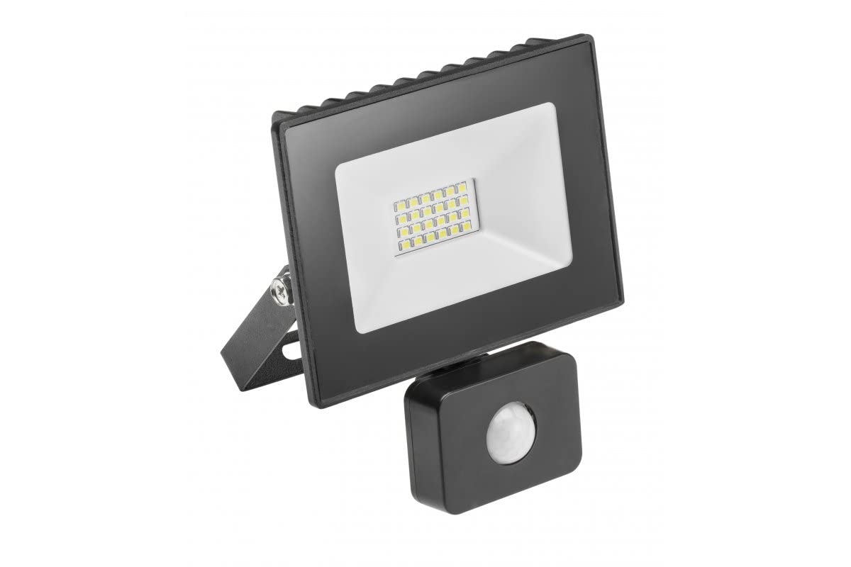G-TECH Outdoor Spotlight LED with Motion Sensor, 50 W, 3500 lm, AC220-240 V, 50/60 Hz, PF>0.9, IP65, 120°, 6400 K, Black