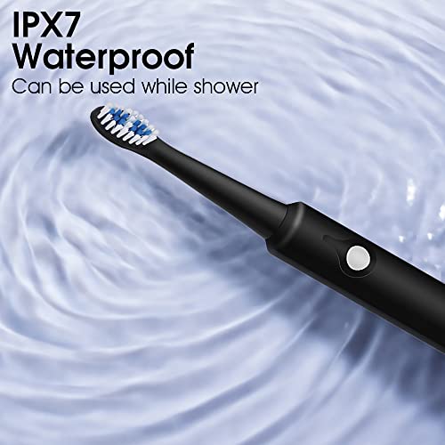 Image of ELEPHANTBOAT Sonic Electric Toothbrush for Adults,Soft Nylon Bristles,One Button Control,Battery Powered,3 Replacement Brush Tip