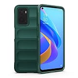 MUMOYAN Funda Silicona Líquida para Realme 9i / OPPO A76 / A36/ A96 4G con Protección Antigérmenes, Carcasa Antichoque de Grado Militar con Revestimiento de Microfibra Suave,Verde