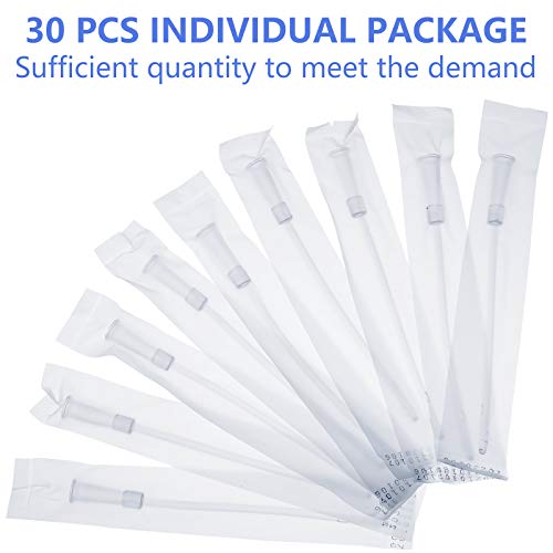 Nuanchu White Pvc Replacement Tube Supplies Colon Tubes Kit Clear Replacements Hose With Flexible Rounded End For Smooth Insert Catheters For Women Men Fr12 (30 Pieces) #TOP3