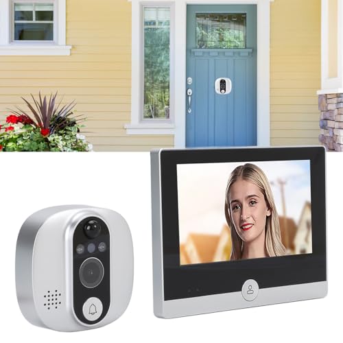 Jectse Peephole Camera, 1080P WIFI Video Door Viewer for Front Door (Silver) - Image 4