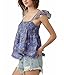 Free People Nala Printed Babydoll Cobalt Combo MD (Women's 8-10)