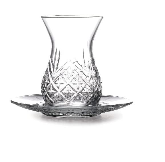 Set Cay Bardagi en verre ciselé Pasabahçe Timeless de qualité