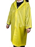 Dimensiones: 110 x 55 cm. Chubasquero infantil Fablcrew resistente al agua, poncho para niño o niña, 110 x 150 cm (amarillo)