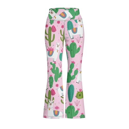 Kids Long Comfy Casual Cute Daily Wear Yoga Pants for Girls Soft Stretchy Bell Bottom Legging Loose Flare Trousers