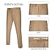 Men's Suit 2 Piece Slim Fit Linen Suits for Men Khaki Grooms Wedding Casual Outfit Retro Peak Lapel Blazer Pants Set M