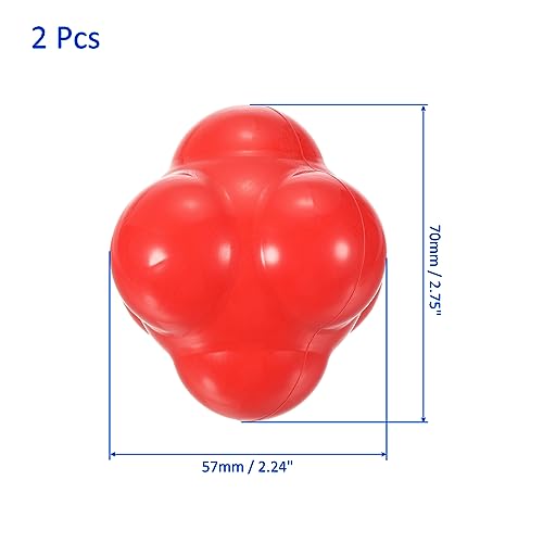 M METERXITY 2 Pack Bounce Reaction Balls, Coordination Training Ball, Wear-resistant Silicone - Image 3