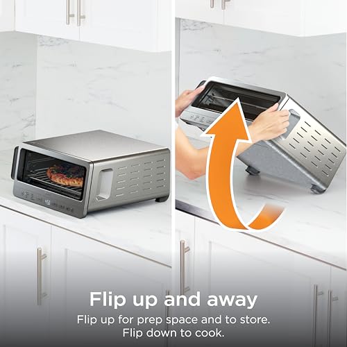 Ninja Air Fryer Toaster Oven Combo | 8-in-1 Functionality | Flip Up & Away for Storage Space | Air Fry Basket, Sheet Pan, Wire Rack & Removable Crumb Tray |1800 Watt | Stainless Steel | SP151 - Image 10