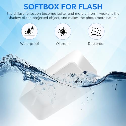 Image of ZORBES On-Camera Flash Softbox Cover Compatible with Godox iM30 Camera PVC Flash Diffuser Cap Mini Flash Diffuser Hood, 6.4x3x2.3cm