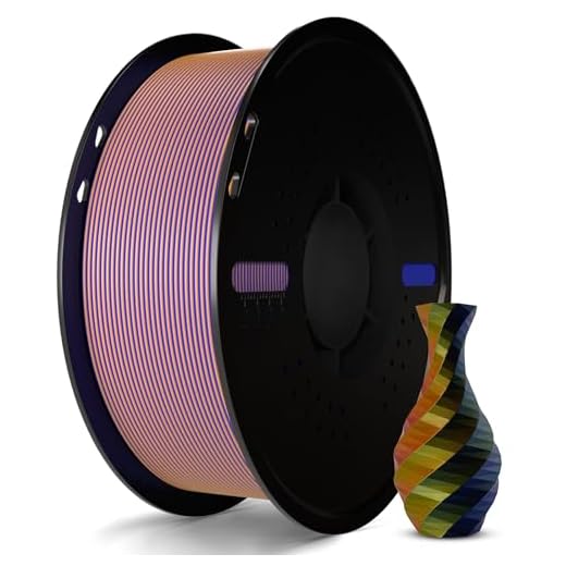 Miailuy 1.75mm Tricolor PLA 3D Printer Filament(SilkGoldCopperBlue), Iridescent Effect, 3D Silk Rainbow Filament Changes Color with Viewing Angle, Dimensional Accuracy +/-0.02mm, 2.2lbs/Spool